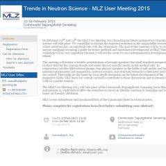 MLZ User Meeting 2015: Register now!